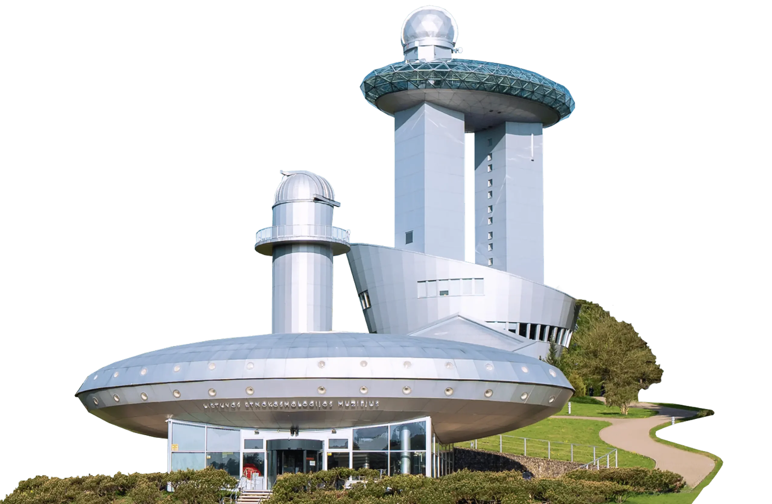 Molėtai Observatory / Ethnocosmology Museum lodging cluster under the night sky